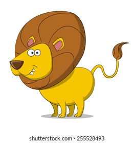 cartoon Lion. Vector illustration.