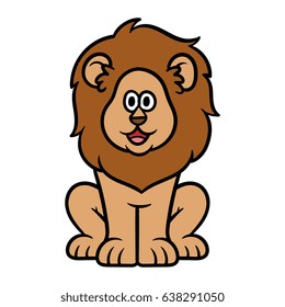 Cute Lion Cartoon Stock Vector (Royalty Free) 351867299