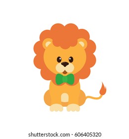 Cartoon Lion Vector With Tie