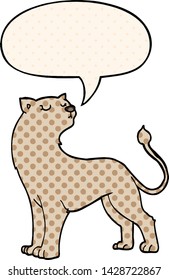 cartoon lioness with speech bubble in comic book style