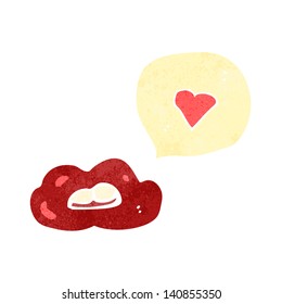cartoon lips with speech bubble