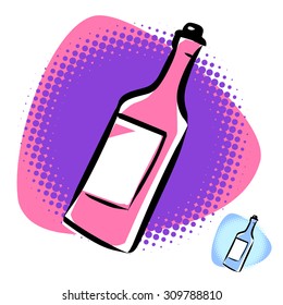 Cartoon liqueur bottle 