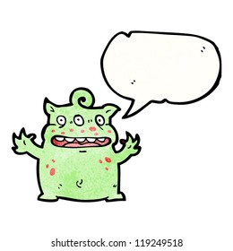 caricatura de un pequeño alien