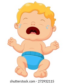 Cartoon Little Baby Crying