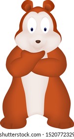 Cartoon of a little bear thinking about something