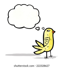 pequeño pájaro caricaturista