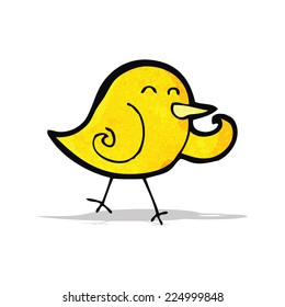 pequeño pájaro caricaturista