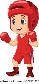 Caricatura Boxing entrenamiento para niños