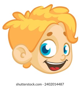 Cartoon little boy. 
Vector illustration of young teenager outlined. Boy head drawing 