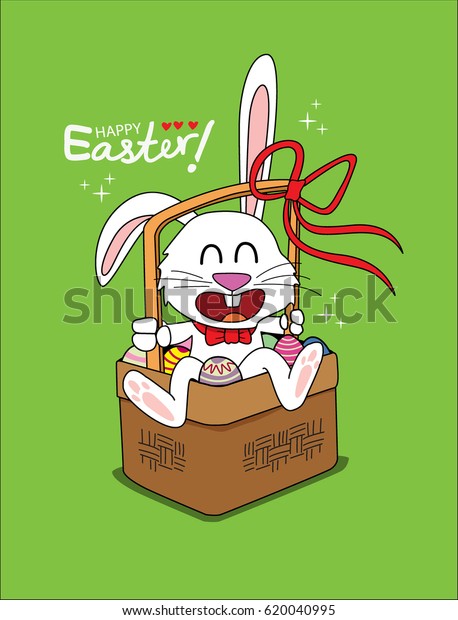 Cartoon little bunny Easter\
egg