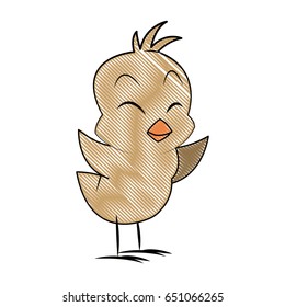 cartoon little chicken bird farm animal image