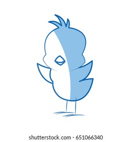 cartoon little chicken bird farm animal image