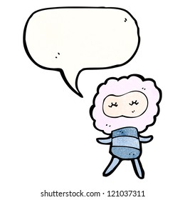 cartoon little cloud head creature