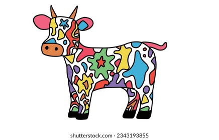 Cartoon Little Cow and Children's Illustration Creativity