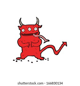 pequeño demonio de dibujos animados