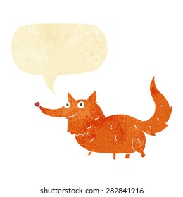cartoon little dog with speech bubble