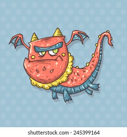 Cartoon little dragon