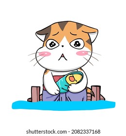 cartoon little duck and cat