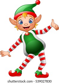 Cartoon Little Elf Posing