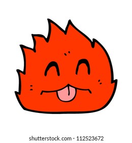 criatura de fuego de dibujos animados