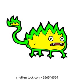 cartoon little fire demon