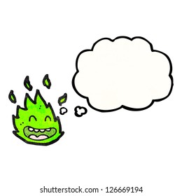 cartoon little fire ghost