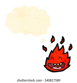 Cartoon-kleine Flammenkreatur