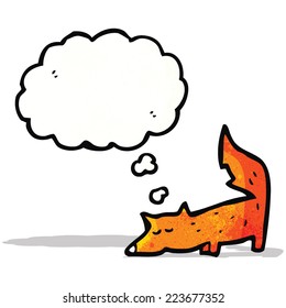 pequeño zorro de dibujos animados