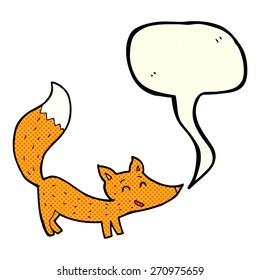 Cartoon-Fox mit Sprachblase
