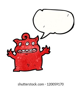 cartoon little monster