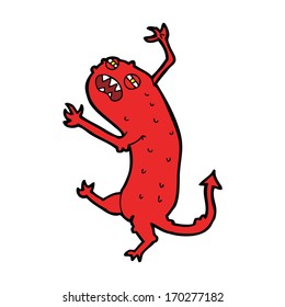 monstro pequeno desenho animado