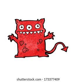 pequeño monstruo de dibujos animados