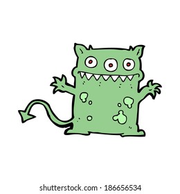cartoon little monster