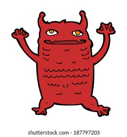 pequeño monstruo de dibujos animados