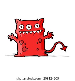 cartoon little monster