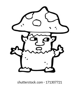 cartoon little mushroom man