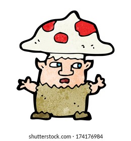 cartoon little mushroom man