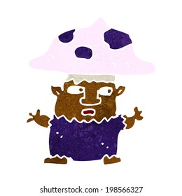 cartoon little mushroom man