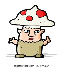 cartoon little mushroom man