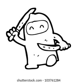 caricatura de little ninja