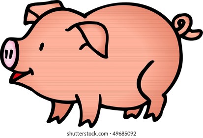 Cartoon little pig