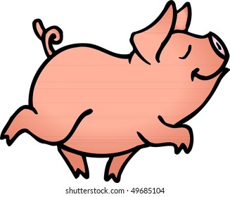 Cartoon little pig