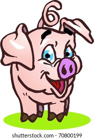 Cartoon little pig