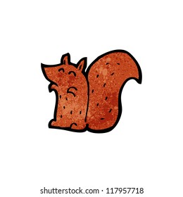 cartoon little red squirrel