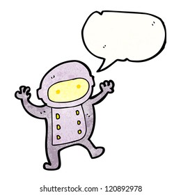 cartoon little spaceman