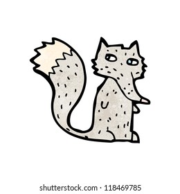 caricatura de pequeño lobo