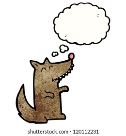cartoon little wolf