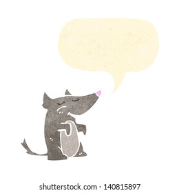 caricatura de pequeño lobo