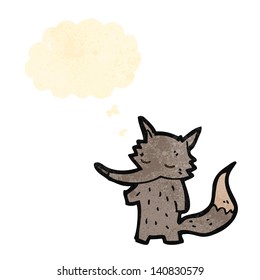 cartoon little wolf