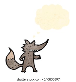 caricatura de pequeño lobo